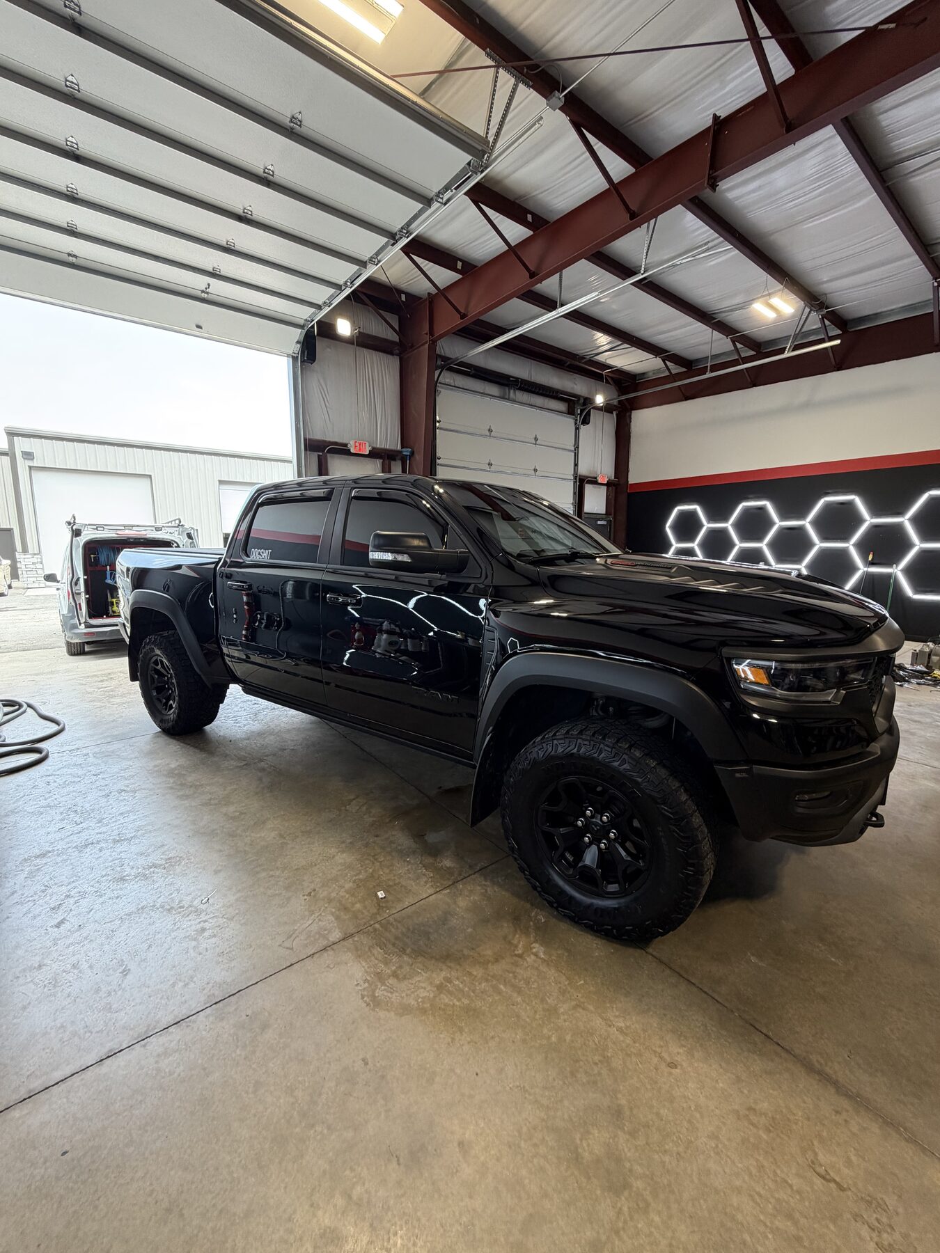 Black RAM TRX in the shop at Lukas Mobile Detailing
