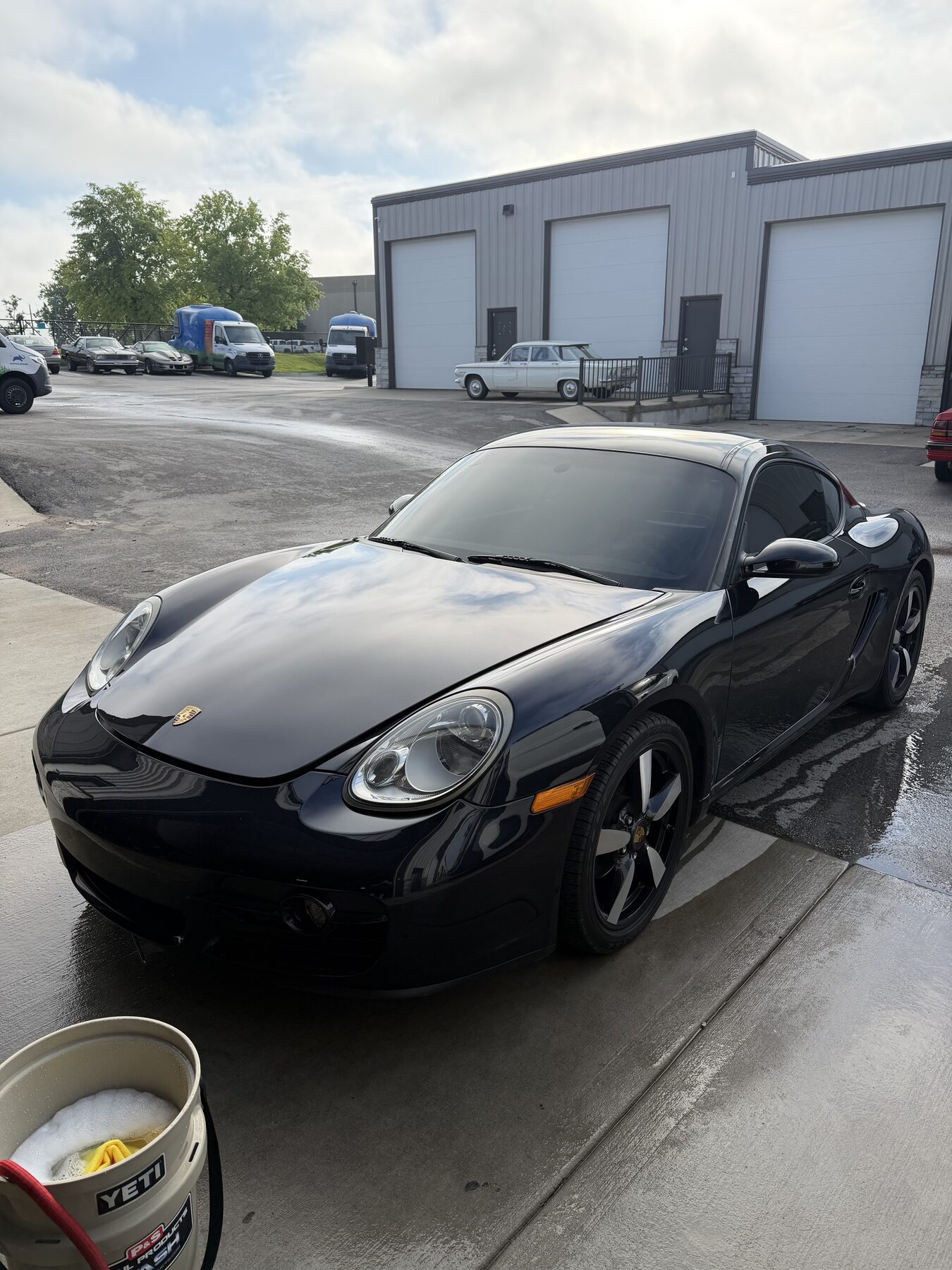 Black Porsche Cayman full detail Kansas City