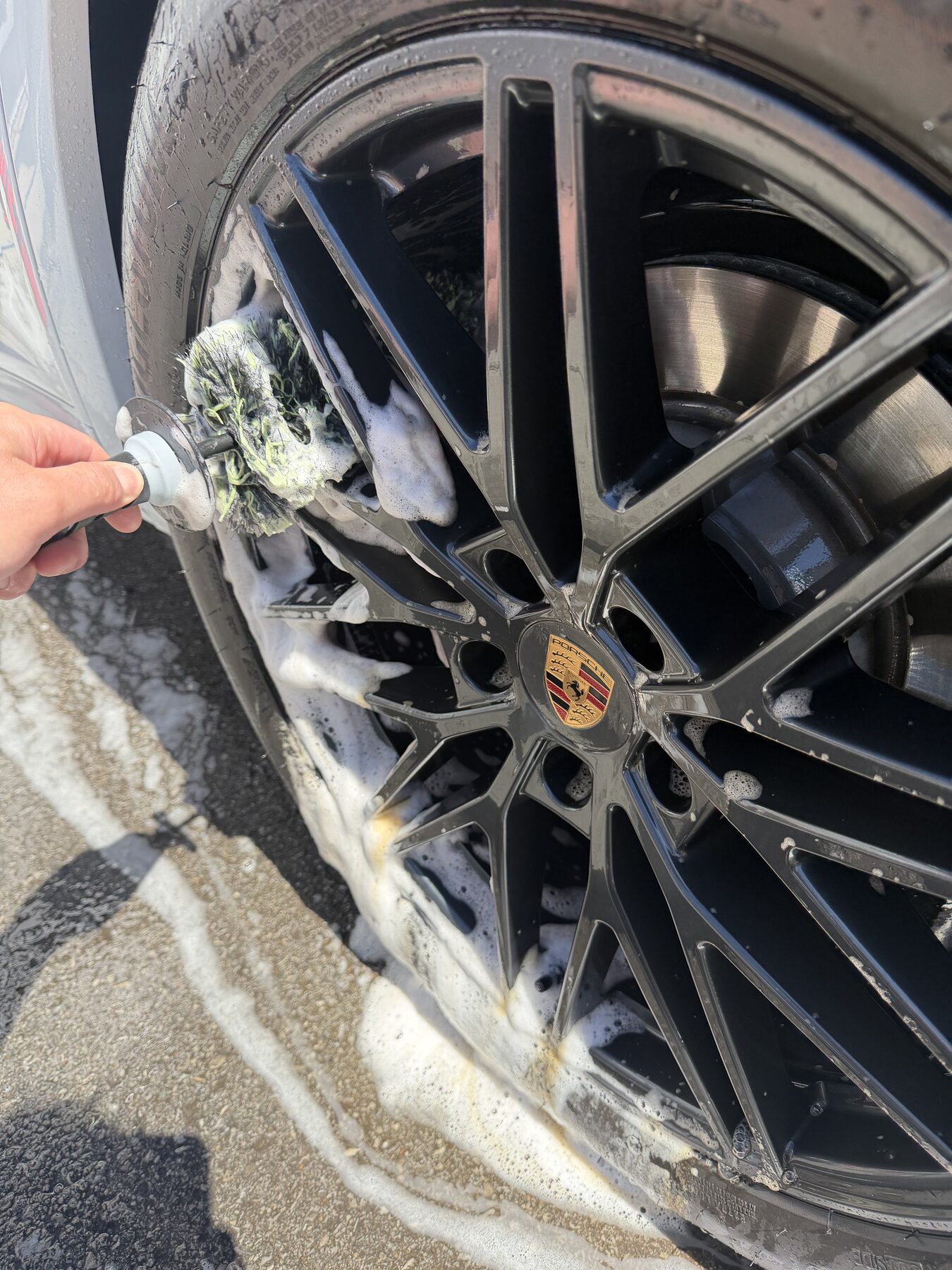 Porsche Cayenne wheel deep clean detail