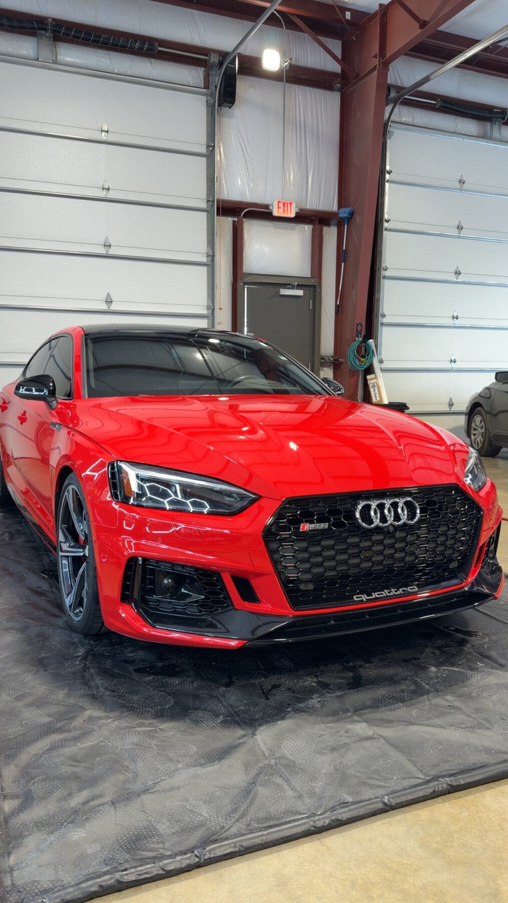 Red Audi RS5 detailed at Lukas Mobile Detailing Parkville MO